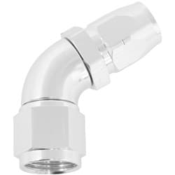 ALLOY 60 DEG HOSE END -8 HOSE TO -10 REDUCER HOSE END SILVER