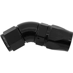 STEPPED 45 DEGREE END -10 HOSETO -8AN EXPANDER HOSE END BLACTEFLON AF 572-10-08DBLK