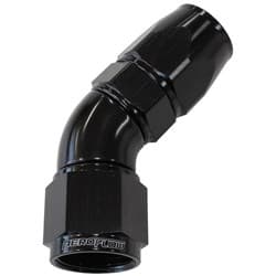 45 DEG -10AN FULL FLOW TEFLON HOSE END BLACK 1 PIECE FULLFLO