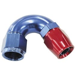 150 DEG -10AN FULL FLOW TEFLONHOSE END BLUE 1 PIECE FULLFLOW