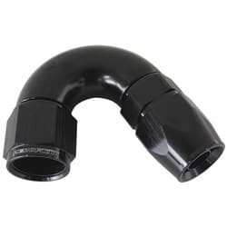 150 DEG -12AN FULL FLOW TEFLONHOSE END BLACK 1 PIECE FULLFLO