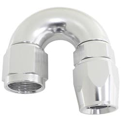 180 DEG -10AN FULL FLOW TEFLONHOSE END BLACK 1 PIECE FULLFLO