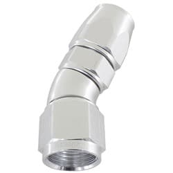30 DEG -4AN FULL FLOW TEFLON HOSE END SILVER 1 PIECE FULLFL