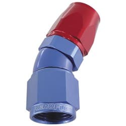 30 DEG -12AN FULL FLOW TEFLON HOSE END BLUE 1 PIECE FULLFLOW
