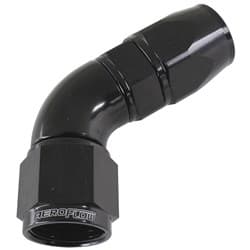 60 DEG -10AN FULL FLOW TEFLON HOSE END BLACK 1 PIECE FULLFLO