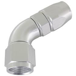 60 DEG -16AN FULL FLOW TEFLON HOSE END SILVER 1 PIECE FULLFL
