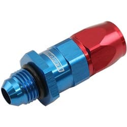 MALE -6AN to -6AN TEFLON HOSE END STRAIGHT MALE ORB BLUE