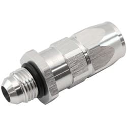 MALE -6AN to -6AN TEFLON HOSE END STRAIGHT MALE ORB SILVER