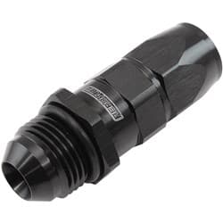 MALE -8AN to -6AN TEFLON HOSE END STRAIGHT MALE ORB BLACK