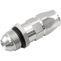 MALE -8AN to -6AN TEFLON HOSE END STRAIGHT MALE ORB SILVER