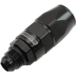 MALE -6AN to -8AN TEFLON HOSE END STRAIGHT MALE ORB BLACK