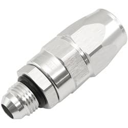 MALE -6AN to -8AN TEFLON HOSE END STRAIGHT MALE ORB SILVER