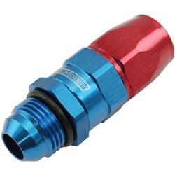 MALE -8AN to -8AN TEFLON HOSE END STRAIGHT MALE ORB BLUE