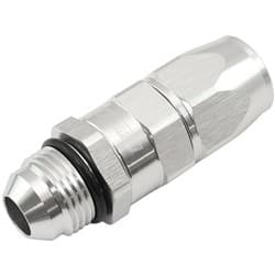 MALE -8AN to -8AN TEFLON HOSE END STRAIGHT MALE ORB SILVER