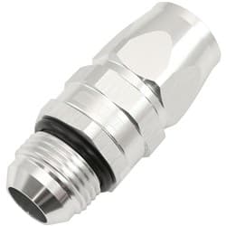 MALE -12AN to 12AN TEFLON HOSEEND STRAIGHT MALE ORB SILVER
