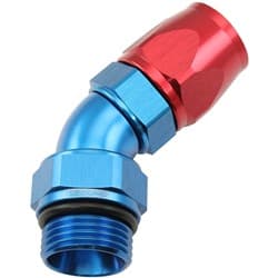 MALE END -12ORB to 12AN TEFLONFULL FLOW BILLET 45 DEG BLUE