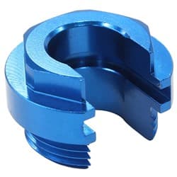 PUSH ON EFI FITTING RETAINING LOCKING COLLAR WITH SLOT BLUE