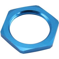 REPLACEMENT -4AN JAM NUT FULL FLOW BULKHEAD BLUE HALF NUT