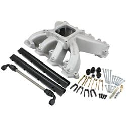 GM LS CARBY INTAKE MANIFOLD RECTANGLE HI RISE EFI LS3 NATURAL Aeroflow - AF6050-6001
