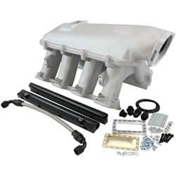 GM LS MODULAR INTAKE MANIFOLD RECTANGLE PORT HI RISE EFI NATURAL Aeroflow - AF6063-6001