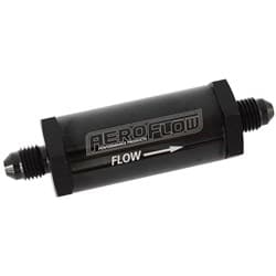 -4AN TURBO INLINE OIL FILTER BLACK 30 MICRON WASHABLE