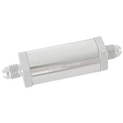 -4AN TURBO INLINE OIL FILTER SILVER 30 MICRON WASHABLE