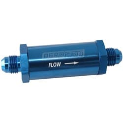 -6AN TURBO INLINE OIL FILTER BLUE 30 MICRON WASHABLE