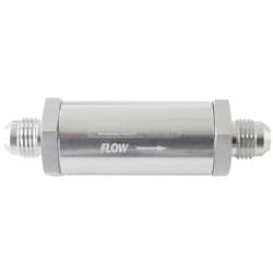 -6AN TURBO INLINE OIL FILTER SILVER 30 MICRON WASHABLE
