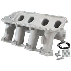 HI RISE NON EFI GM LS BASE MODULAR INTAKE MANI RECTANGLE PORT NATURAL AF 6079-6002