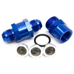 -6AN INLINE FUEL & OIL FILTER BLUE 3 X FILTER 30,80,150 MICR