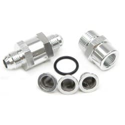 -8AN INLINE FUEL & OIL FILTER SILVER 3X FILTER 30,80,150 MIC