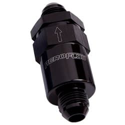 BILLET FUEL FILTER -6AN BLACK 30 MICRON BRONZE FILTER