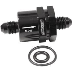 CHECK VALVE INLINE -4AN BLACK / ONE WAY VALVE