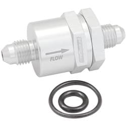 CHECK VALVE INLINE -4AN SILVER / ONE WAY VALVE