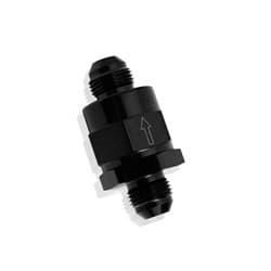CHECK VALVE INLINE -6AN BLACK / ONE WAY VALVE