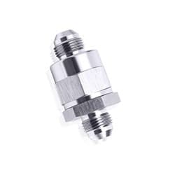 CHECK VALVE INLINE -6AN SILVER / ONE WAY VALVE