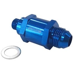 M12 X 1.5MM X -8AN CHECKVALVE BLUE MALE TO MALE BOSCH PUMP