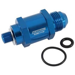 M10 X 1.0MM X -8AN CHECK VALVEBLUE MALE TO MALE BOSCH PUMP