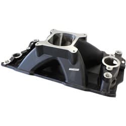 SBC HI RISE INTAKE MANIFOLD SINGLE PLANE CHEV 350 BLACK