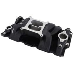 SBC AIR GAP INTAKE MANIFOLD DUAL PLANE CHEV 350 BLACK