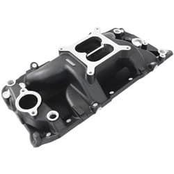 BBC AIR GAP INTAKE MANIFOLD DUAL PLANE CHEV 454 BLACK OVAL