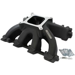 GM LS CARBY HI RISE INTAKE MANIFOLD CATHEDRAL NON EFI LS1LS2 BLACK Aeroflow- 6240-5000