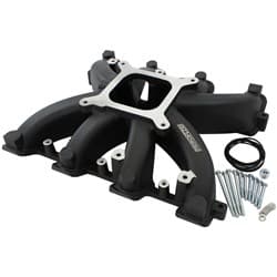 GM LS CARBY INTAKE MANIFOLD RECTANGLE PORT NON-EFI LS3 BLACK Aeroflow - AF 6240-6000