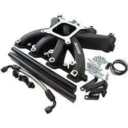 GM LS CARBY INTAKE MANIFOLD CATHEDRAL PORT EFI LS1 LS2 BLACK Aeroflow - AF6250-5000