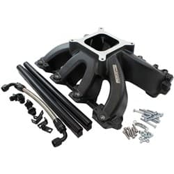 GM LS CARBY INTAKE MANIFOLD CATHEDRAL HI RISE EFI LS1 LS2 BLACK Aeroflow - AF6250-5001