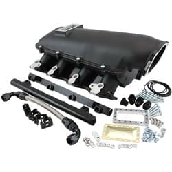 GM LS MODULAR INTAKE MANIFOLD CATHEDRAL PORT LOW RISE EFI BLACK Aeroflow - AF6263-5000