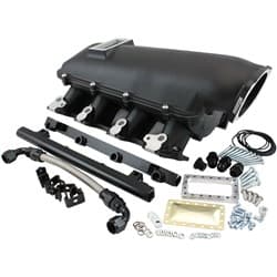 GM LS MODULAR INTAKE MANIFOLD RECTANGLE PORT LOW RISE EFI BLACK Aeroflow - AF6263-6000