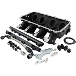 LOW RISE EFI GM LS BASE INTAKEMODULAR MANIFOLD RECTANGLE PORT BLACK AF 6079-6003