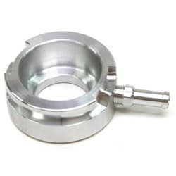 BILLET RADIATOR NECK WELD ON RAW FINISH LARGE CAP 42MM ID