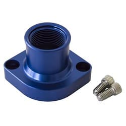 BILLET THERMOSTAT HOUSING BLUEFORD 351C STRAIGHT UP CLEVELAN-16ORB Aeroflow - AF 64-2021
